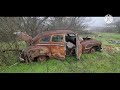 He Ran a Classic Car Lot, but Ten Antique Cars remained UNSOLD in an abandoned woods with old house!