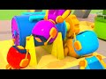 Car Cartoons for Kids & Street Vehicles - Leo the truck & kids' rhymes.