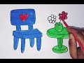 How to draw cute and easy Chair | Easy Drawing, Painting and Coloring for Kids #chair