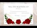 Red Rose Wedding Invitation set