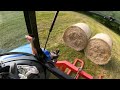 POV First Cut 2024 - Collecting & Stacking Bales | New Holland T4.75