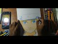 Naruto Uzumaki color drawing 2022 //Naruto Uzumaki step by step drawings