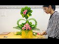 DIY 2-tier flower arrangement |CẮM HOA TRÁI TIM 2 TẦNG DÂNG BÀN GIA TIÊN NGÀY CƯỚI|HOA BÀN THỜ (P.9)