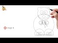 How to draw bear for kids/how to draw bear easy 🐻🐨
