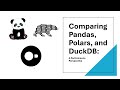 We put Pandas, Polars, and DuckDB to the test! which comes out on top? | Data Tools