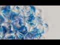 Brilliant BLUE HYDRANGEA💙Water Balloon Smash Technique✨Fluid Art Tutorial (#69)