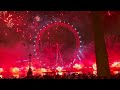 4K London Eye NYE 2023 Fireworks