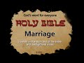 Marriage • Spoken and written text of the Bible with background music