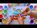 How to Paint a birthday cake with Rainbow colored sand