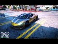 Stealing Modified Golden Lamborghini Huracan Cars With Ronaldo In Gta 5