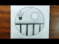 Circle drawing |Beautiful scenery drawing |Draw with Reya