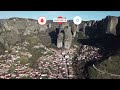 Monasteries of Meteora from drone | 4k video | Greece, Monasteries of Meteora from above