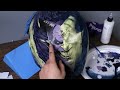 HD Stencils Demo: Painting Dragon, Beast, Demon, and Warrior on a Custom Helmet