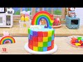 Satisfying Rainbow Buttercream Cake🌈Best Miniature Rainbow Cake Recipe🌞1000+ Yummy Cake