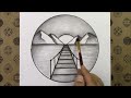 Easy Pencil Charcoal Landscape Drawings 2022, How to Draw Easy Landscape Painting Step by Step