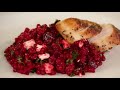 Beets and Couscous with Seared Chicken