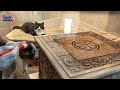 BEAUTIFUL restoration of a very old carved coffee table.