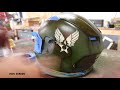 How I Spray Paint and Airbrush a WW2 Fighter Plane Inspired Motorcycle Helmet with fake rust