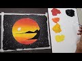 Natural Painting in Circle for Beginners | Art for Home Decor | Painting Zone