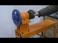 Homemade lathe for metal made from scrap, cross slide, tool holder, part 3