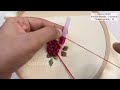 Step by step detailed Caston Rose Embroidery Tutorial 🌹Brazilian Rose Stitch Tutorial for Beginners