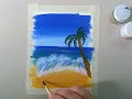 Sea painting tutorial /Acrylic painting/Seascape painting step by step