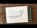 How to draw an autumn leaf pencil sketch || Art Video  || How to draw a leaf