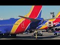 Southwest Boeing 737-700 Approaching and Landing at Las Vegas Harry Reid International Airport