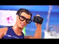 Barbie Family Vacation - Airplane Travel Routine & Beach Hotel