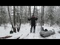 Winter Camping During A Wet Snowfall With My Dog