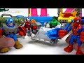 Avnegers Mashers Iron Man, Spider-Man transforming motocycle with Hulk! Go! #DuDuPopTOY