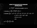 How To Calculate The Population Variance | Statistics