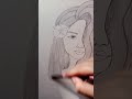 The side hair girl sketch | Pencil Drawing | MySkills | Byme