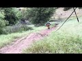 Practicing jumps on a MTB