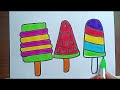 Cute icecream drawing | How to draw icecream drawing with acrylic paints for children, #icecream