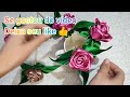 Diy, como fazer flores com fita de cetim/ passo a passo 🌷🌷🌷