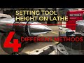 setting tool height on lathe