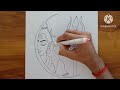 How to draw Lord Shiva Drawing || Moon with mahadev || Half face drawing || Shiva drawing