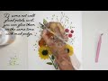 Art tutorial with Pressed Flowers 'Sunflower Bouquet'. Create with materials found in nature