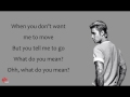 Justin Bieber - What do you mean original instrument with lyrics.