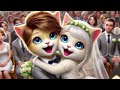 Epic Fire at Cat Couple's Wedding! 🐱🔥 #CuteCats #AIImages #CuteCats #AI #CatLovers #AIImages