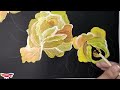 Flower painting tutorial| acrylic painting on canvas| flower painting #easypainting #yellowflower