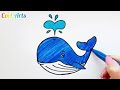 How to Draw a Whale || Cute and Easy || Как нарисовать Кита