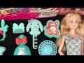 11.17 minutes satisfying with unboxing blue hello kitty barbie dolls toys/fashion beauty playsets