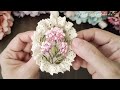 Vintage Lace Ribbon Embroidered Brooch - Ribbon Embroidery Brooch - Easy Embroidery Brooch Tutorial