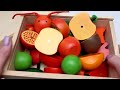 Cutting wodden fruits and vegetable ASMR