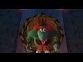 King K. Rool has a seizure, calms down eventually and then continues laughing at DK's demise