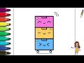 How to Draw a Cute Storage Box Easy Drawing and Coloring for Kids and Toddlers