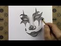 Joker Makyajlı Kız Yüzü Çizimi, Kolay Karakalem Çizim Fikirleri 2023