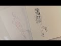 朱藍鉛筆とミリペンで気ままに練習ラクガキ（Practice drawing : real time)